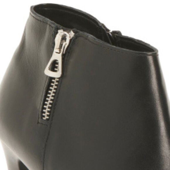 NEW  RIZZOLI Leather Ankle Heeled Booties With Lateral Zippers black 269tn - Picture 3 of 6